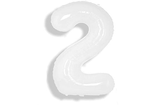34" Balloon Numbers - White