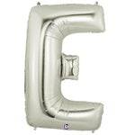 34" Megaloon Letter E - Silver