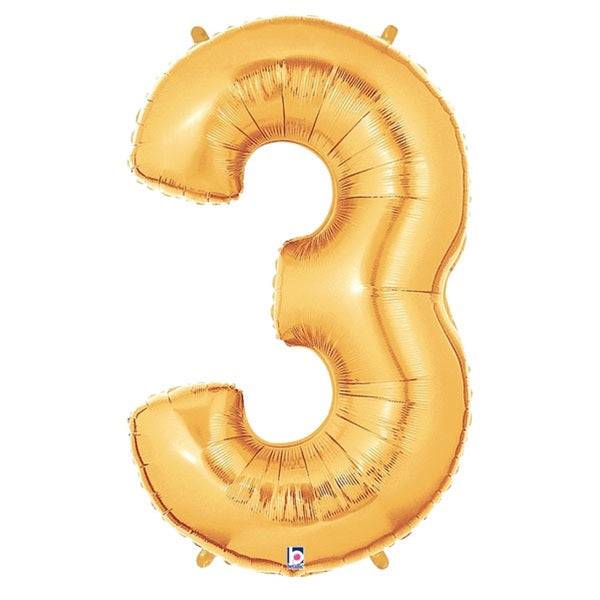 34" Megaloon Number 3 - Gold