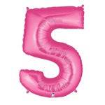 34" Megaloon Number 5 - Pink