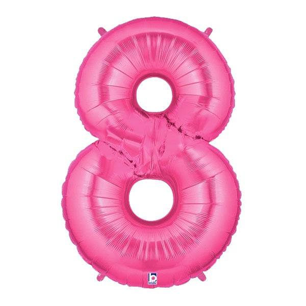 34" Megaloon Number 8 - Pink