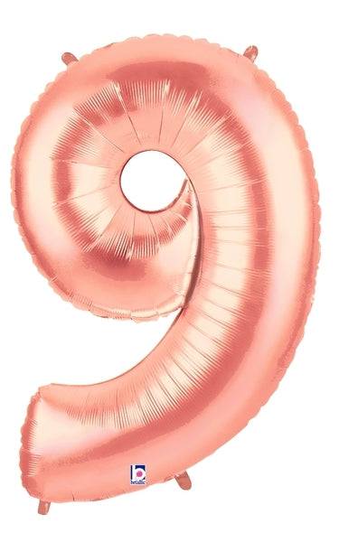 34" Megaloon Number 9 - Rose Gold