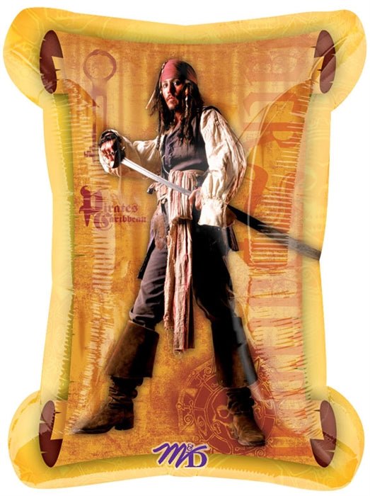 34" Pirates II - Captain Jack Scroll
