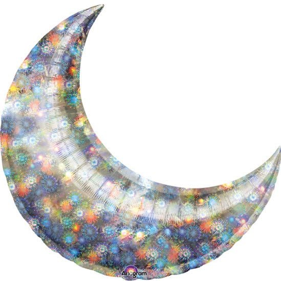 35" Holo Fireworks CRESCENT, Price Per Package of 3