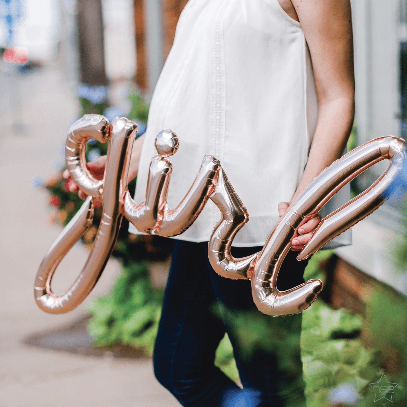 37" Girl Script Balloon - Rose Gold
