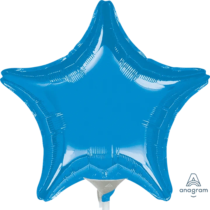 4" Solid Star Flat Foil Balloon (10ct) - Anagram
