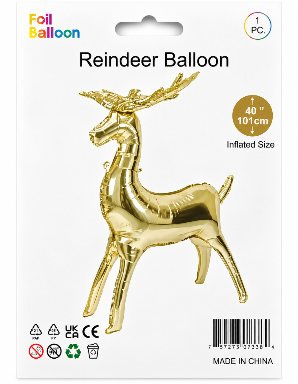 40" Standing Reindeer - Light Gold