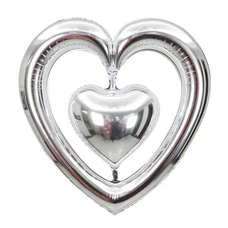 44" Heart - To - Heart - Silver