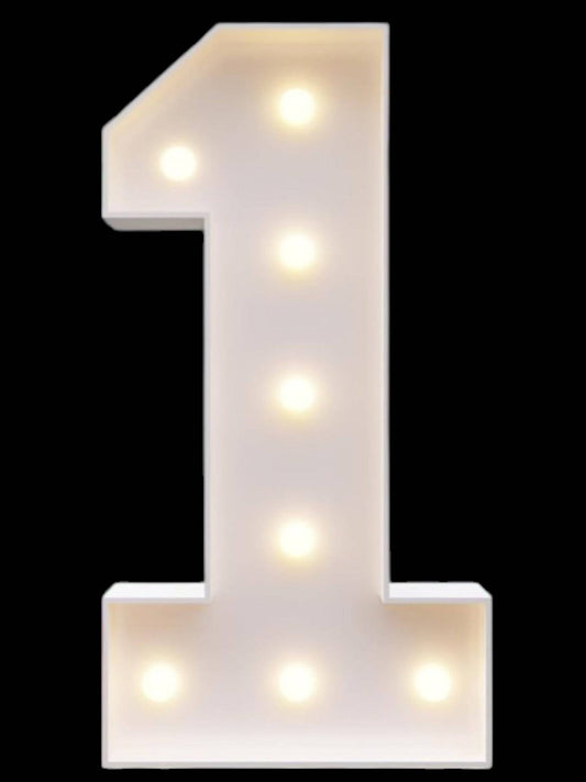 4ft Marquee Metal Numbers with White Lights