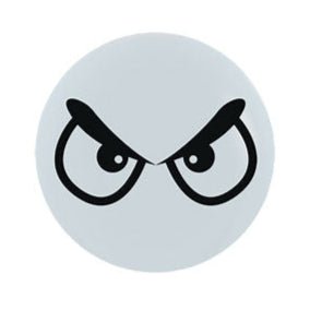 5" Angry Eyes Top Print - White (100ct) - Sempertex