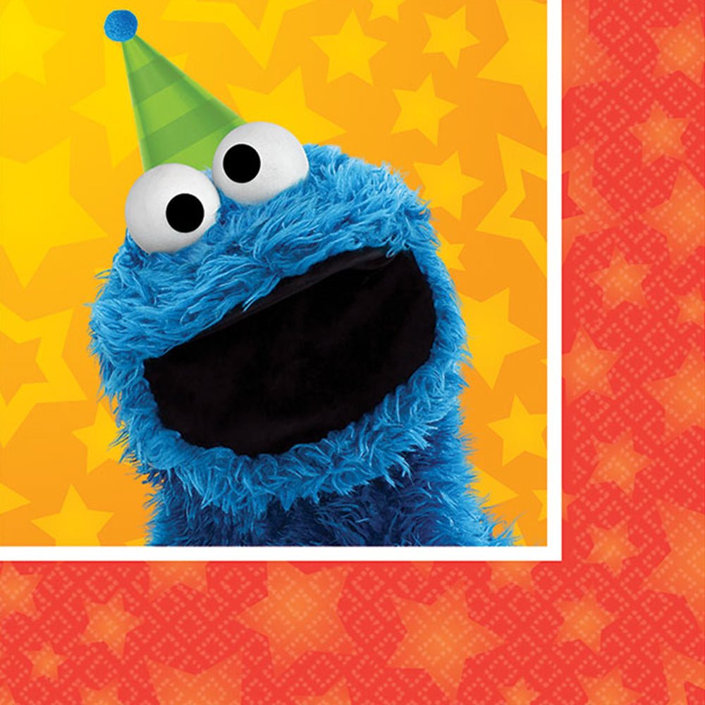 5" Beverage Napkins - Sesame Street (16ct)