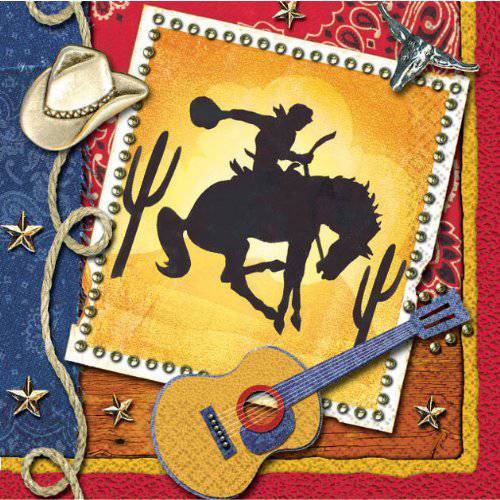 5" Beverage Napkins - Wild West (16ct)