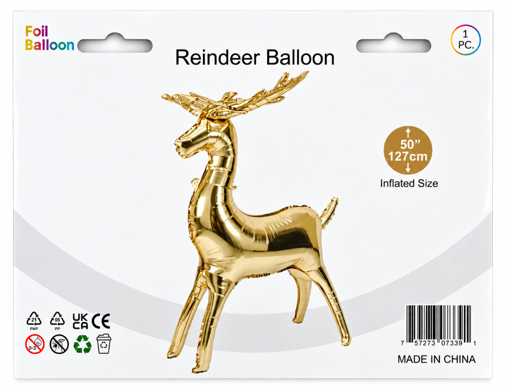 50" Standing Reindeer - Light Gold