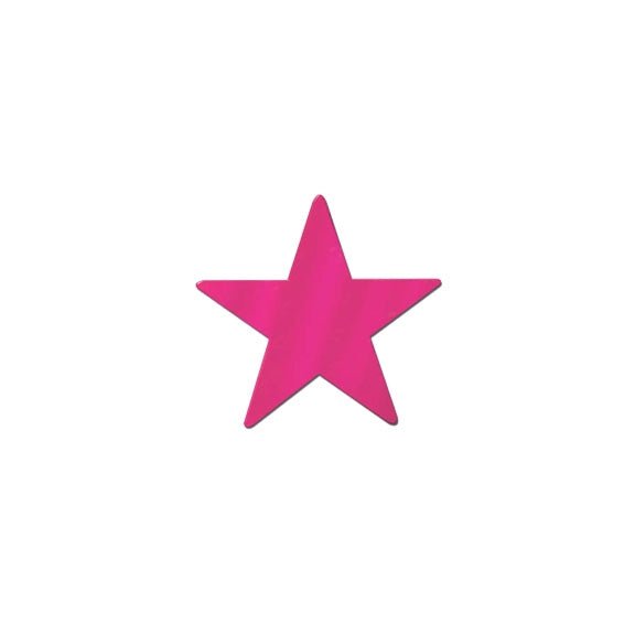 5in Die Cut Foil Star CERISE pk 1dz