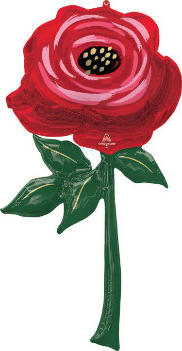 62'' Painted Rose Foil Balloon 1ct - Anagram