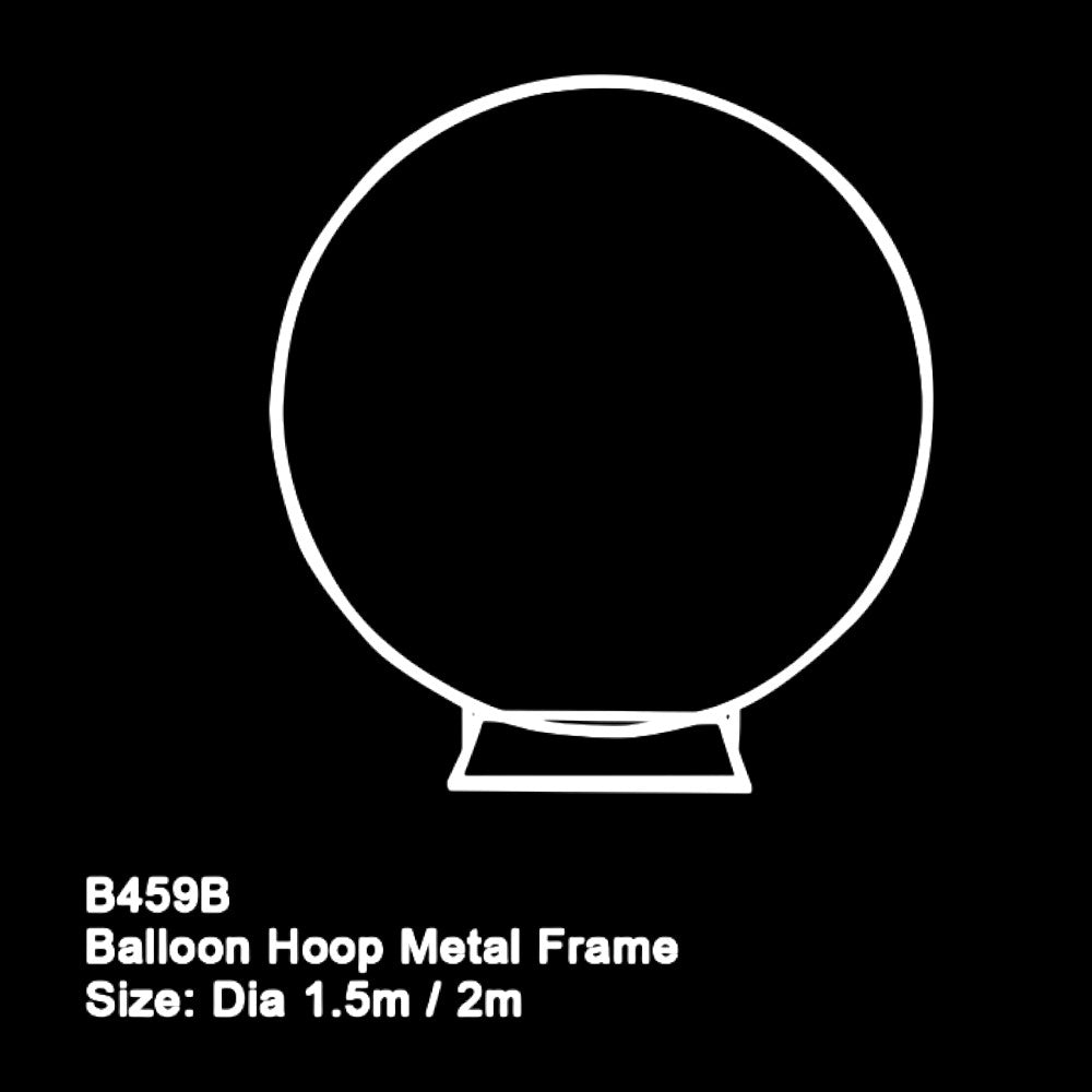 B459B 6.5' Balloon Hoop Metal Frame - White - Borosino