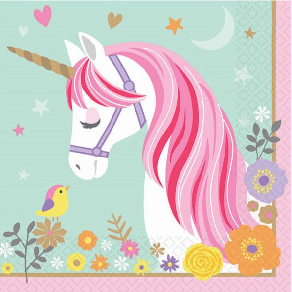 6.5" Lunch Napkins - Magical Unicorn (16ct)