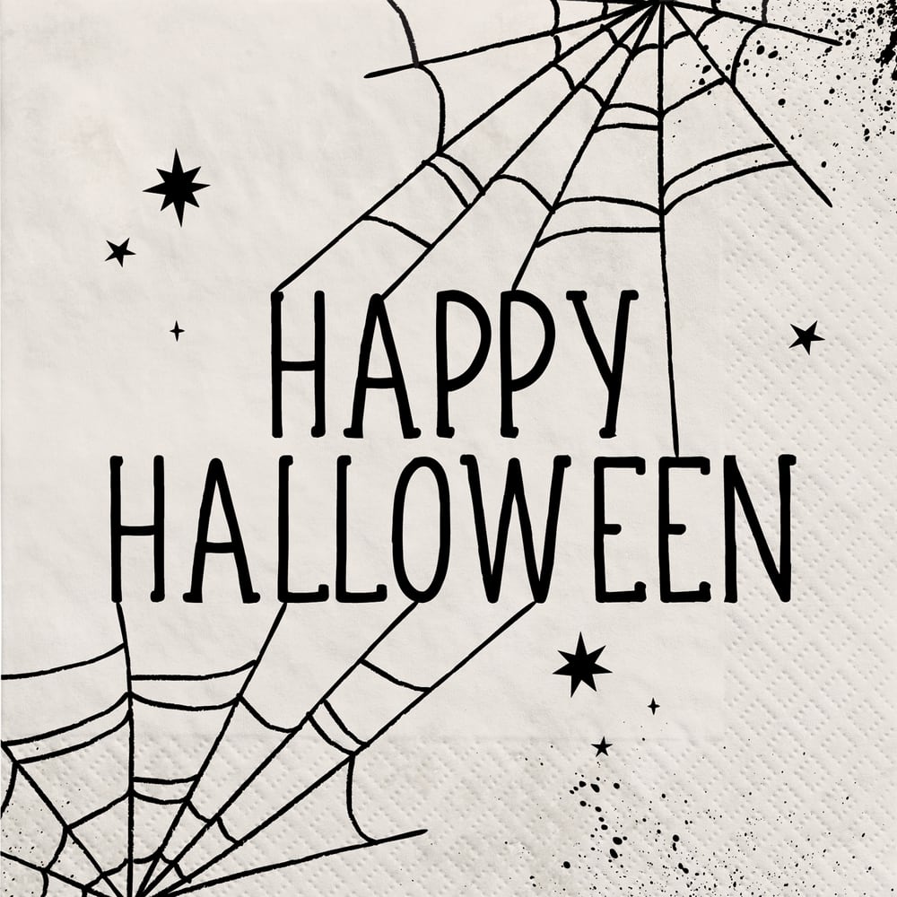 6.5" Luncheon Napkins - Spider Web Night (40ct)