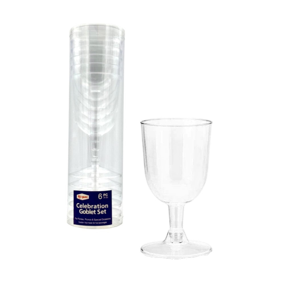 6oz Plastic Wine Glasses (6ct)