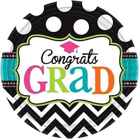 7" Congrats Grad Dream Big Graduation Plates 60ct - Amscan