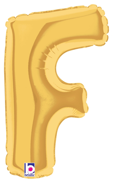 7" Megaloon Jr. Letter F - Gold (5ct)