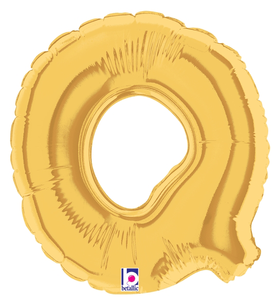7" Megaloon Jr. Letter Q - Gold (5ct)