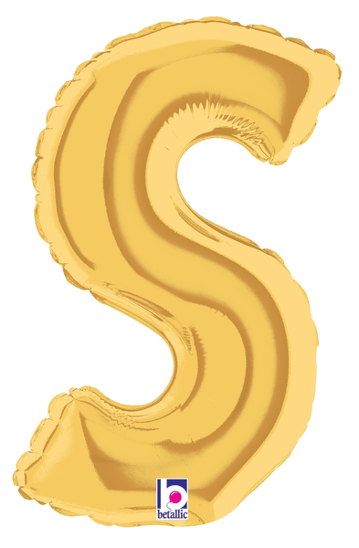 7" Megaloon Jr. Letter S - Gold (5ct)