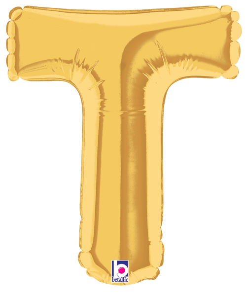 7" Megaloon Jr. Letter T - Gold (5ct)