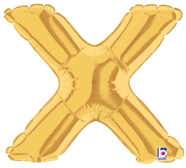 7" Megaloon Jr. Letter X - Gold (5ct)