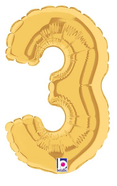 7" Megaloon Jr. Number 3 - Gold (5ct)