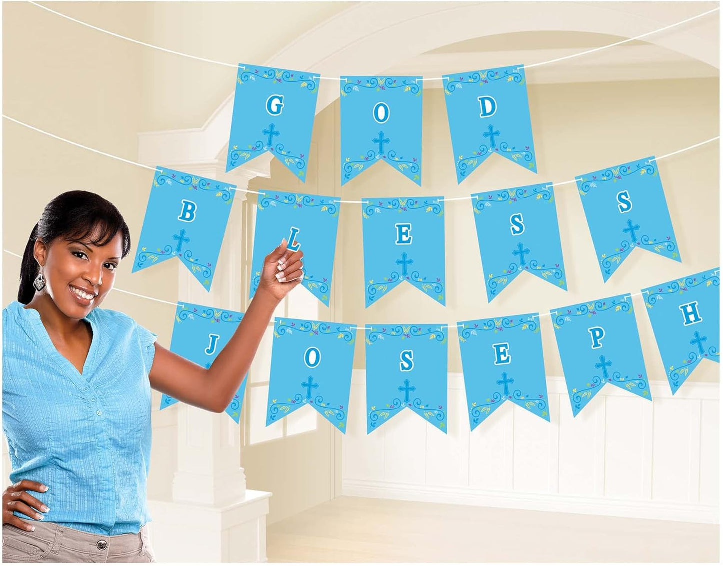 Banner Kit - First Communion Blue - Amscan