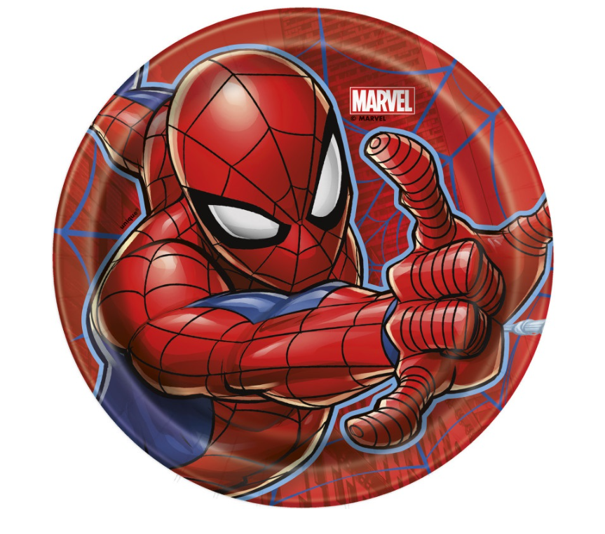 7" Spider-Man Round Dessert Plates (8ct) - Unique