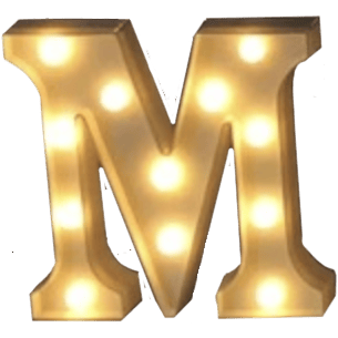 8" Marquee Light - Letter M - Borosino