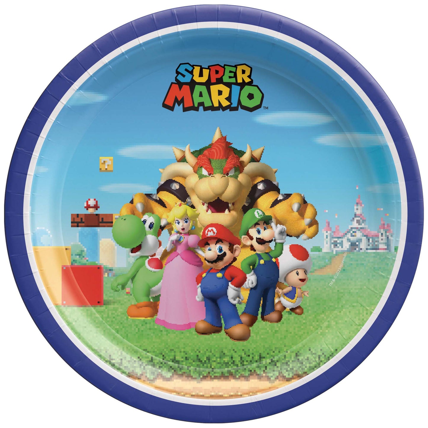 Platos de papel de 7" - Super Mario (8 unidades) - Amscan