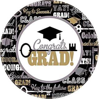 9" Congrats Grad Key to Success Plates 60ct - Amscan