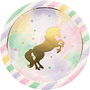 9" Paper Plate - Unicorn Sparkle (8ct)