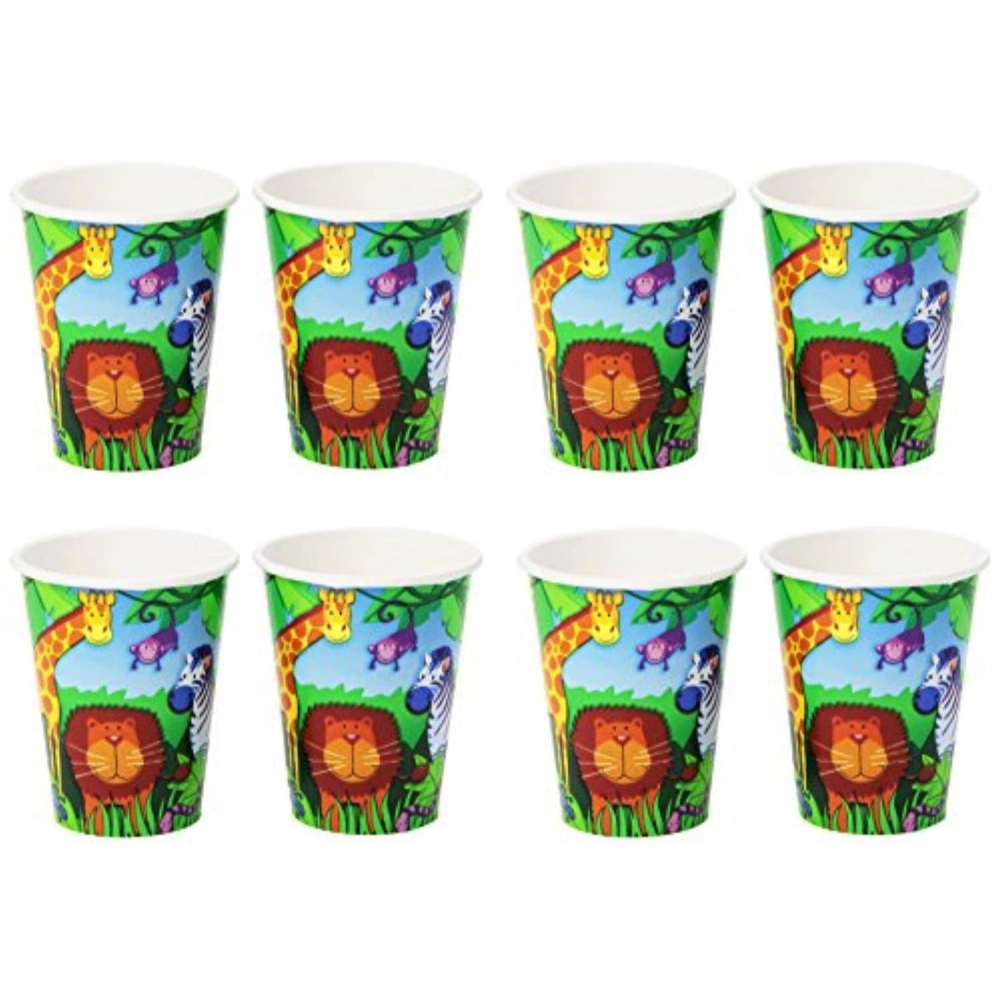9oz Paper Cups - Wild Jungle Animals (8ct)
