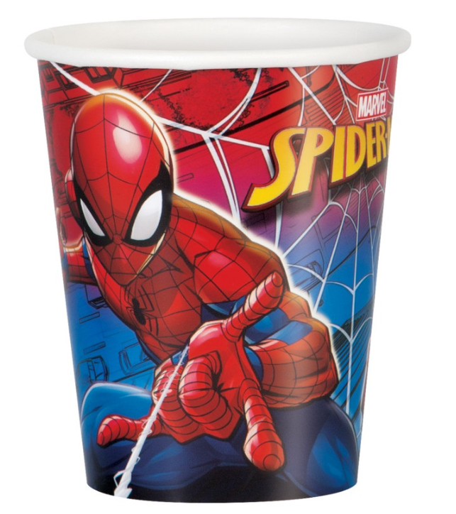 9oz Spider-Man Paper Cups (8ct) - Unique