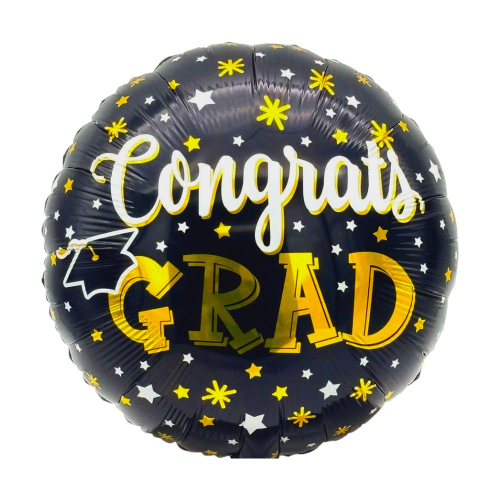10" Congrats Grad Black (50ct) - Party America