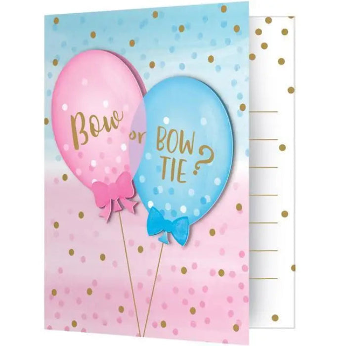 Gender Reveal Balloons Invitations (8ct) - Creative Converting