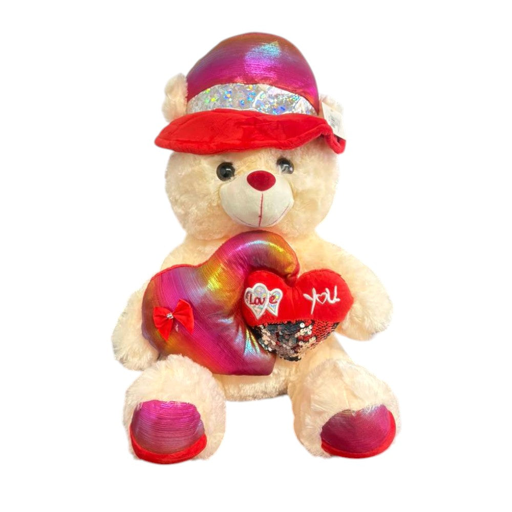 10" Teddy Bear Blush & Red - I Love You