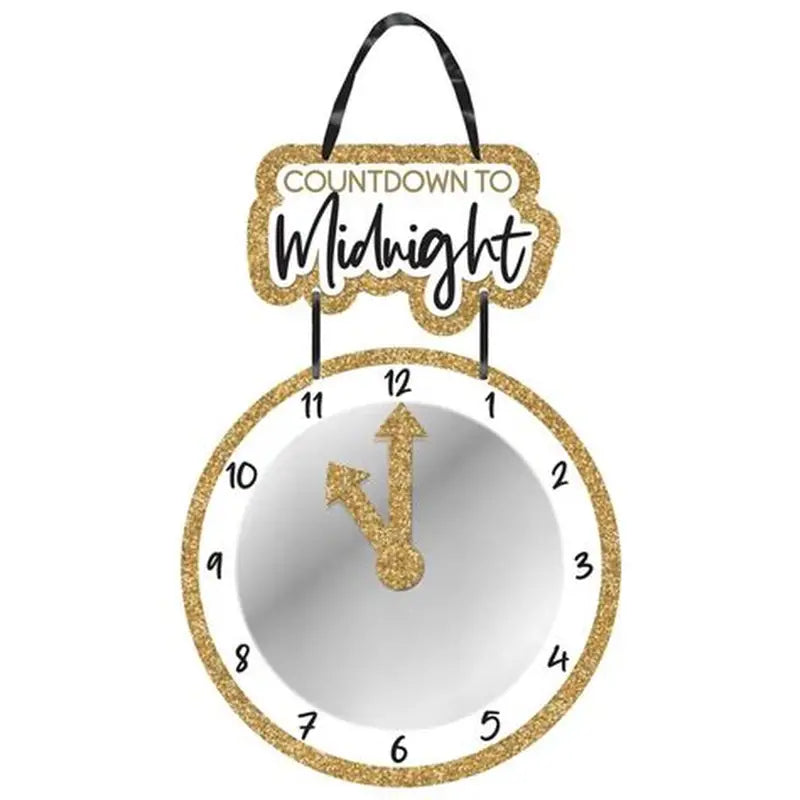 Hanging Clock - Countdown to Midnight Gold - Amscan