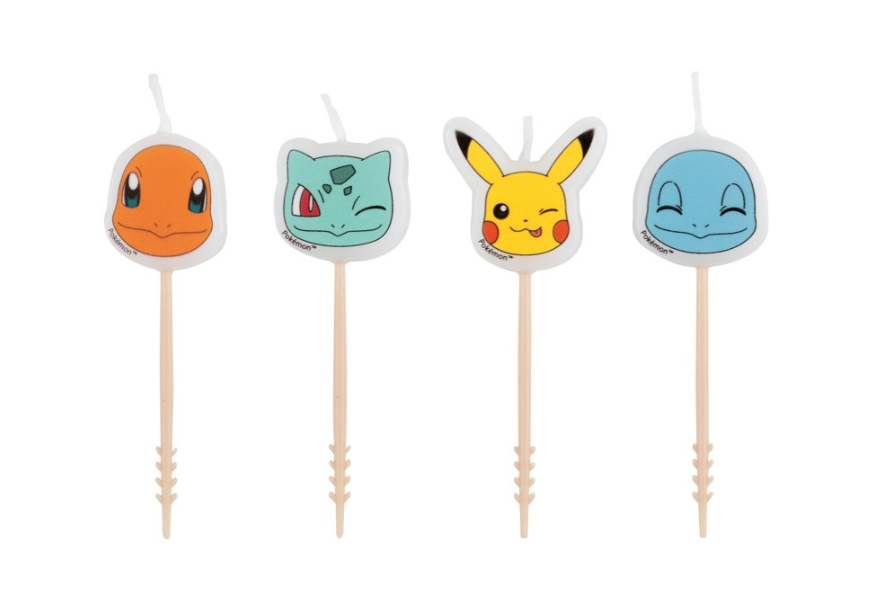 Velas - Cumpleaños de Pokémon (4 unidades) - Amscan