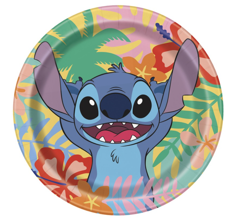 7" Disney Stitch Round Dinner Plates (8ct) - Unique