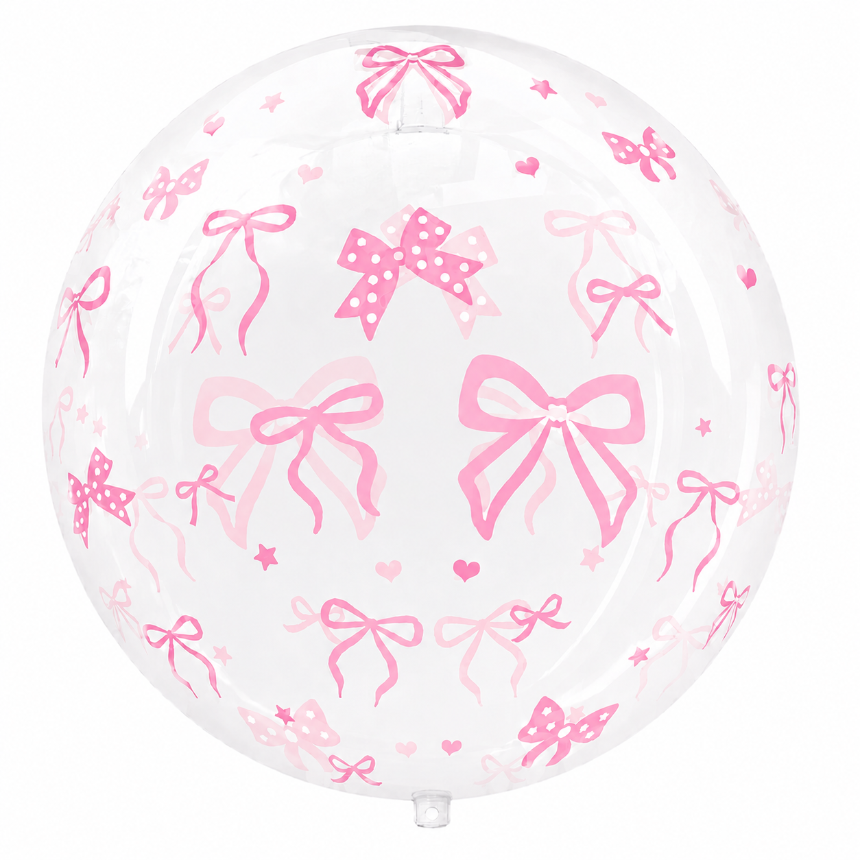 18" Clear Bobo - Bow Print