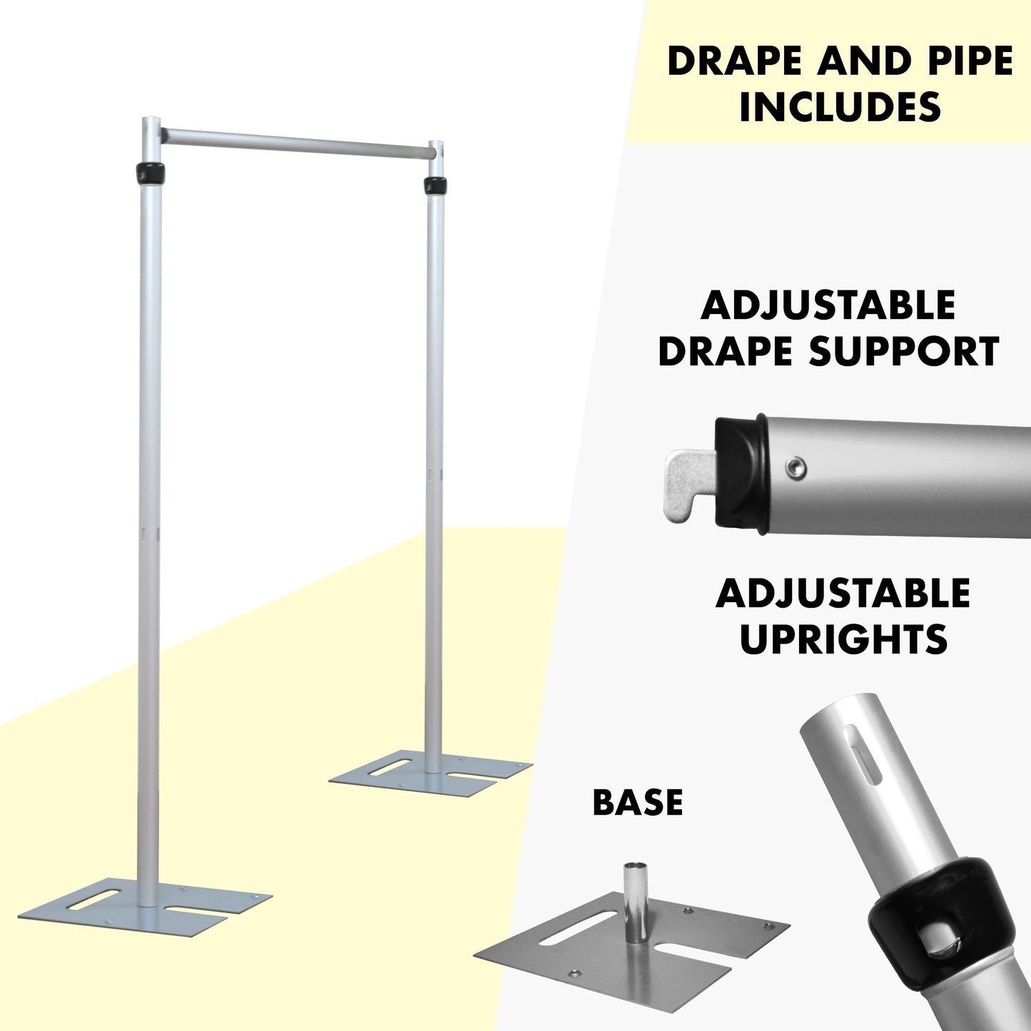 ADJUSTABLE PIPE AND DRAPE KIT 8 - 14FT X 8 - 14FT