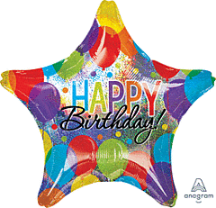 28" Birthday Bash Holographic Balloon - Anagram