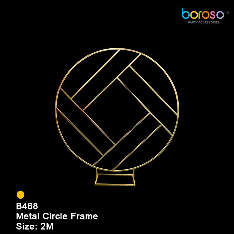 B468-2 Gold Metal Circle Frame - Borosino
