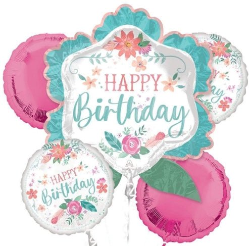 Balloon Bouquet - Happy Birthday Floral