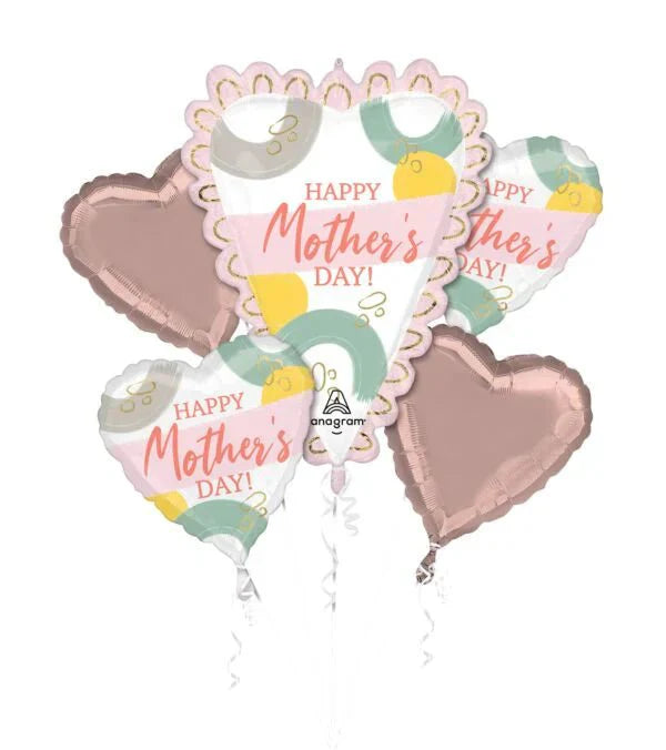 Balloon Bouquet - Happy Mother's Day Lace Heart (5ct)